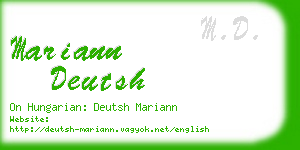 mariann deutsh business card